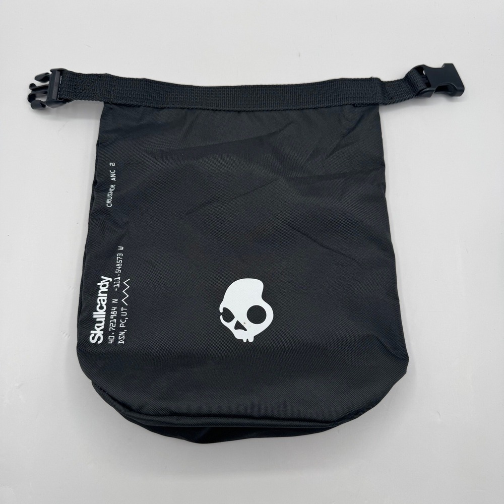 Skullcandy Crusher ANC 2 Headphone Bag Black Roll Top Padded Pouch